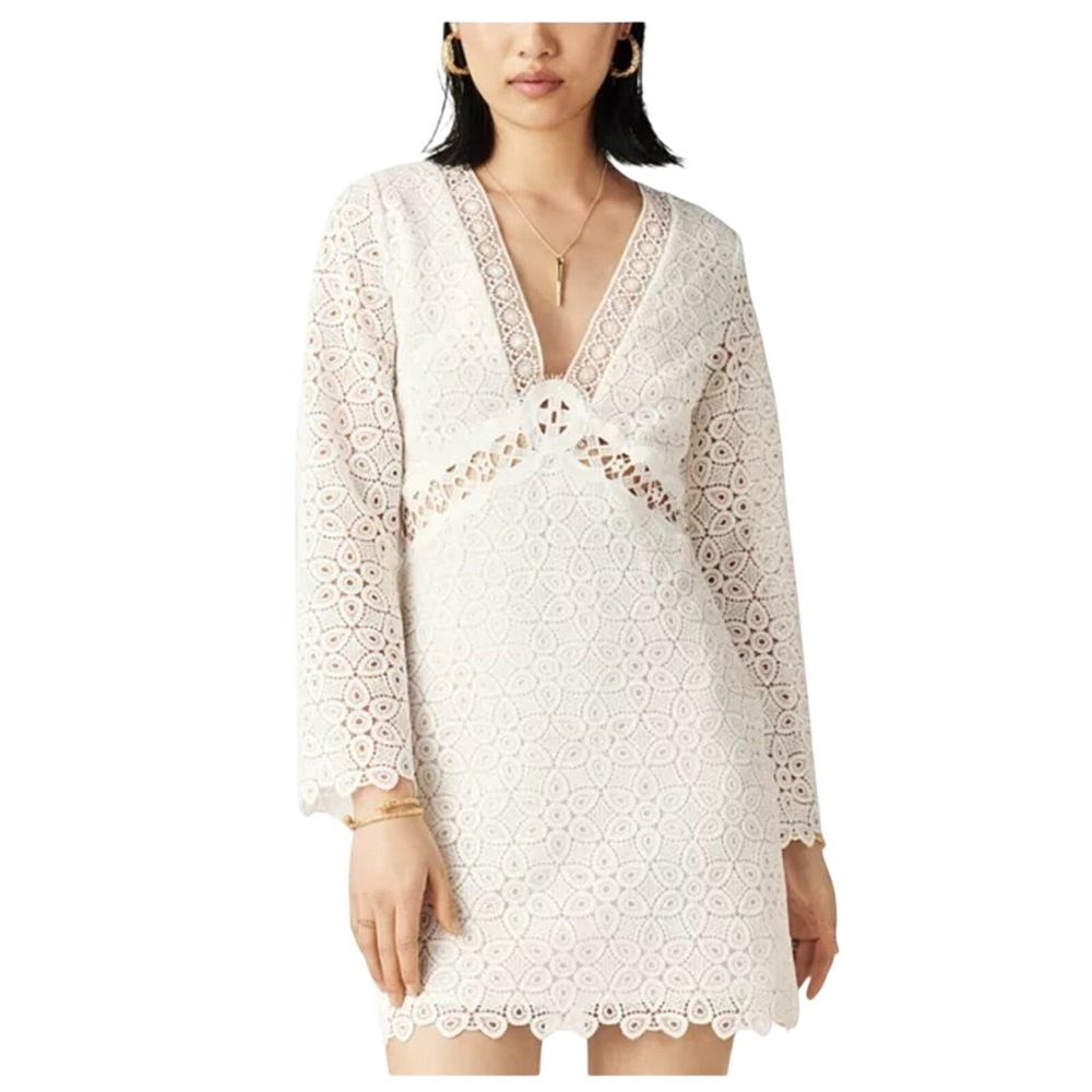 BA&SH Women's Galia Short Lace Dress size Medium‎ Festival Boho 70's Hippie NWT